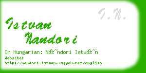 istvan nandori business card